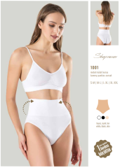 Miss Fit Kadın Beyaz Mideli Slip Korse 1001