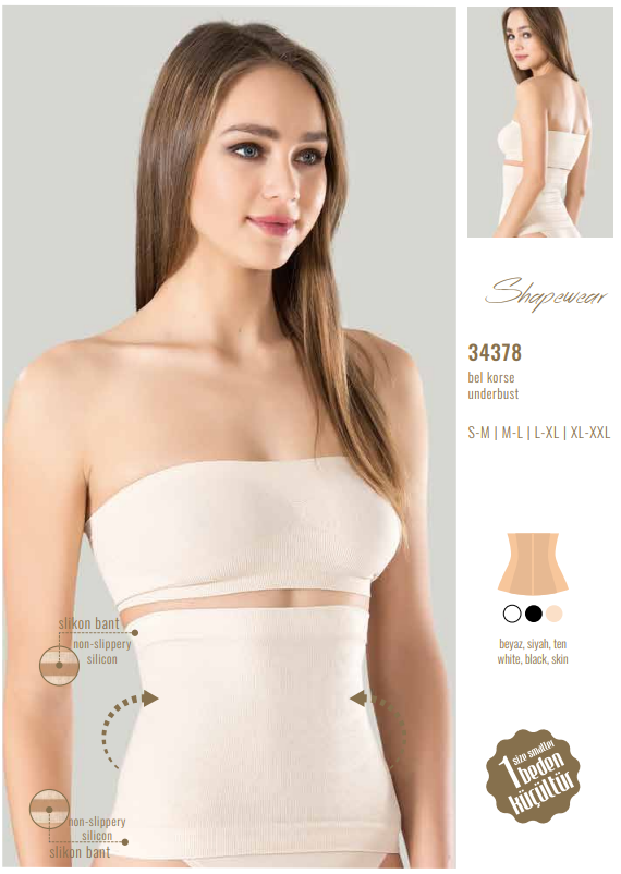 Miss Fit Kadın Bel Korse Silikonlu 34378
