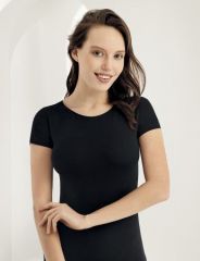 Şahinler Kısa Kollu Bisiklet Yaka Body Siyah MB228