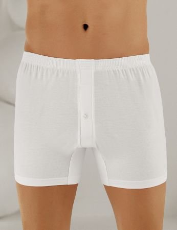 6 Lı Paket Şahinler Penye Pamuk Erkek Boxer Beyaz ME010