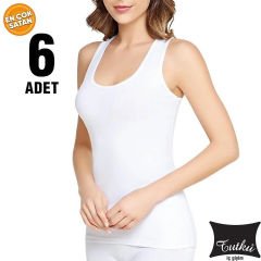 Tutku 6'lı Bayan Ribana Geniş Askılı Atlet 0136