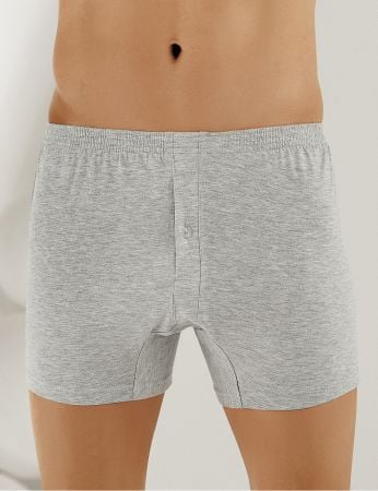 6 Lı Paket Şahinler Penye Pamuk Erkek Boxer Gri ME010