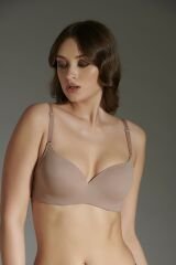 New Bra Destekli B Cup Sütyen 336015 75B - Vizon