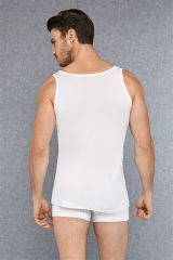 Doreanse Erkek Beyaz Micro Modal Damat Çeyizlik Atlet Boxer Takımı 3000