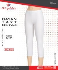 İki Yıldız Likralı Battal Beden Diz Altı Tayt 63114