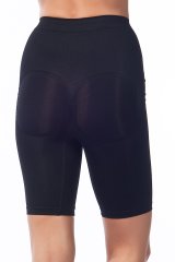 Miss Fit Kadın Siyah Dikişsiz Yüksek Bel Silikon Kaydırmaz Boxer Korse 1 Beden Inceltici 34314