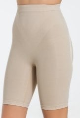 Miss Fit Kadın Siyah Dikişsiz Yüksek Bel Silikon Kaydırmaz Boxer Korse 1 Beden Inceltici 34314