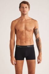 KOM Tight Pamuklu 2 li Erkek Boxer L - Siyah