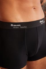 KOM Tight Pamuklu 2 li Erkek Boxer L - Siyah