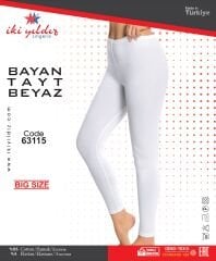 İki Yıldız Likralı Battal Beden Uzun Tayt 63115