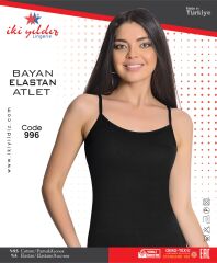 İki Yıldız Kadın Likralı İp Askılı Atlet 996