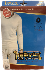 Halkyün Erkek Uzun Kollu %75 Yün Fanila