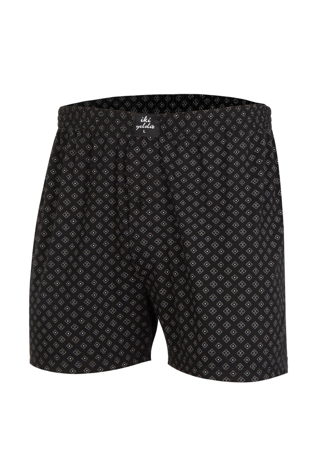 İki Yıldız Erkek Desenli Penye Boxer 12034
