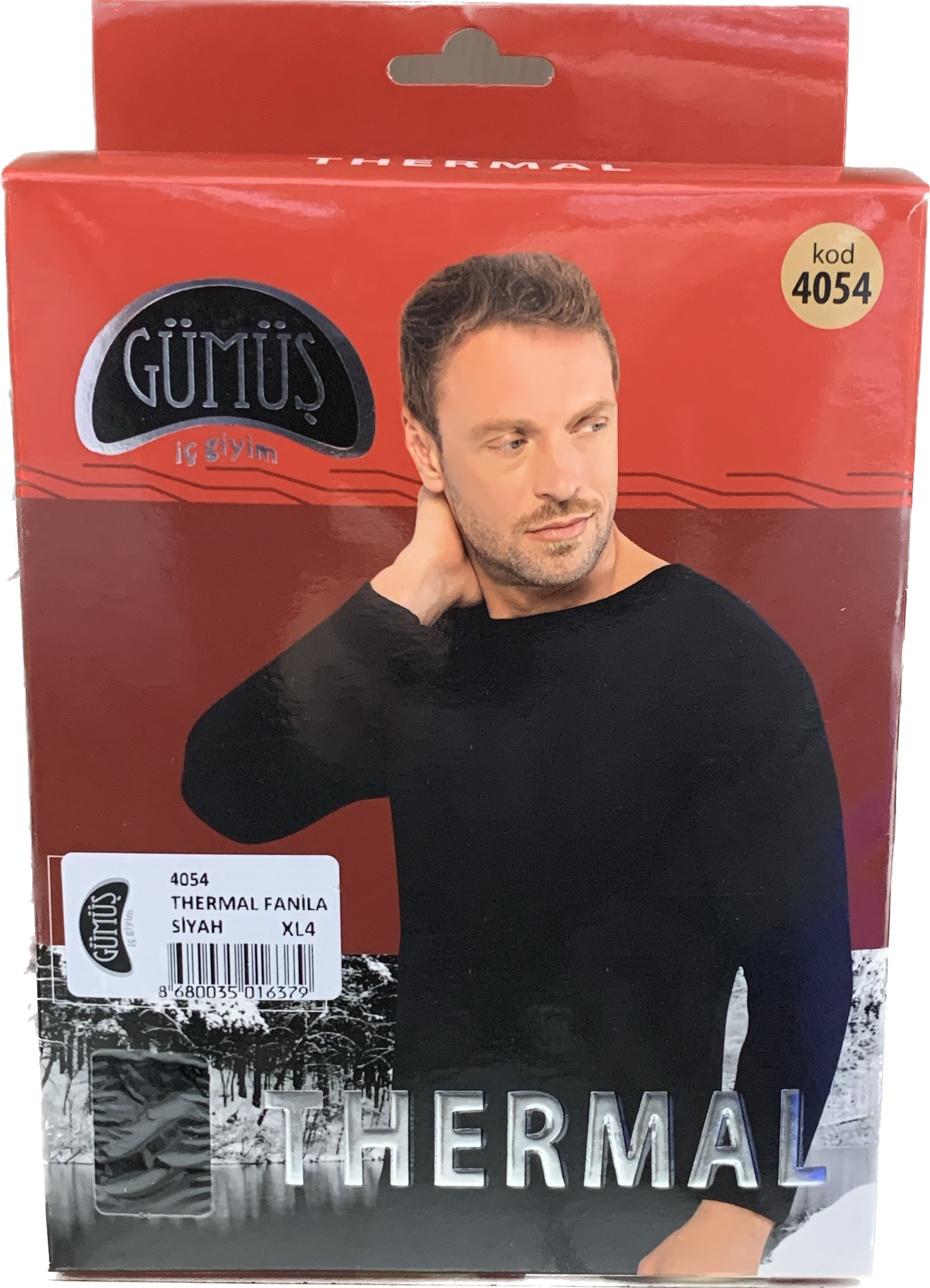 Gümüş Erkek Termal Üst Fanila 4054