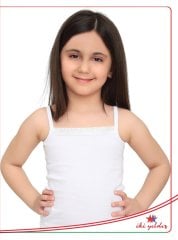 İki Yıldız Kız Çocuk % 100 Pamuklu Ribana İp Askılı Atlet 548
