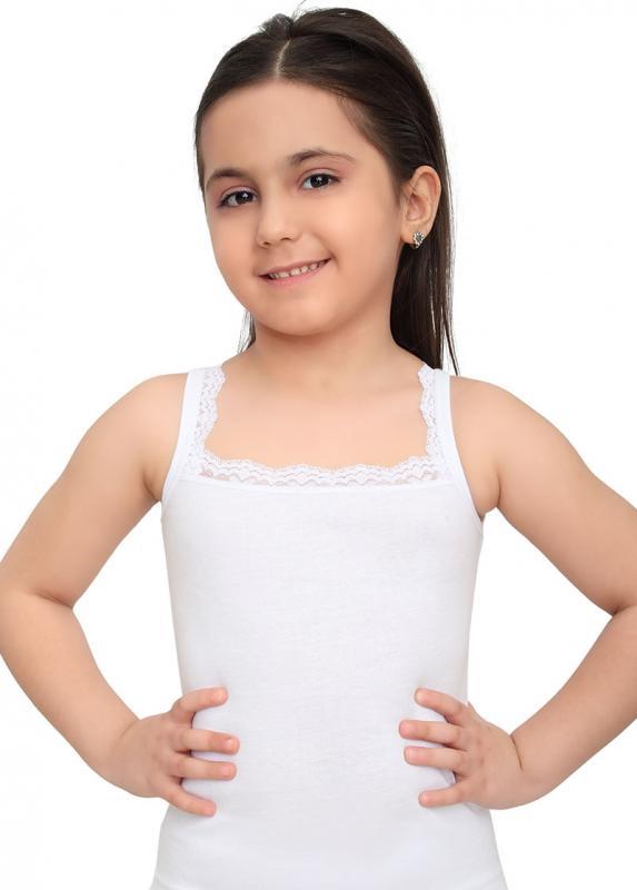 İki Yıldız Yanları Biyeli Dantelli Çocuk Atlet 536