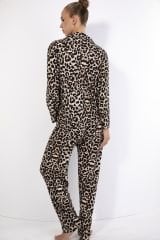 Işılay Kadın Boydan Düğmeli Süet Pijama Takım 0213