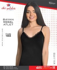 İki Yıldız Modal Dantelli İp Askılı Atlet 1904