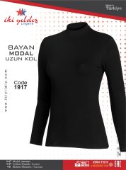 İki Yıldız Kadın Boğazlı Uzun Kol Body 1917