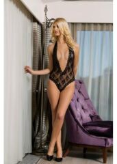 FANTEZİ DANTEL BODY SİYAH 9027