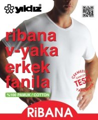 Yıldız Erkek Ribana V Yaka Fanila 60