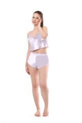 ikinciten lingerie Kadın Ayarlanabilir Askılı Saten Şortlu Takım