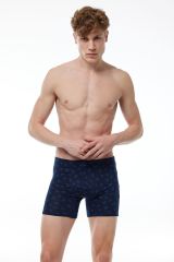 Malabadi Erkek Desenli Modal Uzun Boxer 6 Adet 6M250