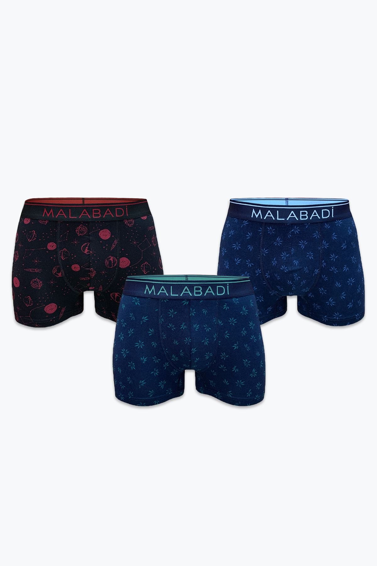 Malabadi Desenli Modal Erkek Boxer 3 Adet 3M252