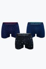 Malabadi Desenli Modal Erkek Boxer 3 Adet 3M252