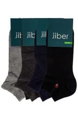 JİBER Erkek 4'lü Bambu Patik Çorap 6759
