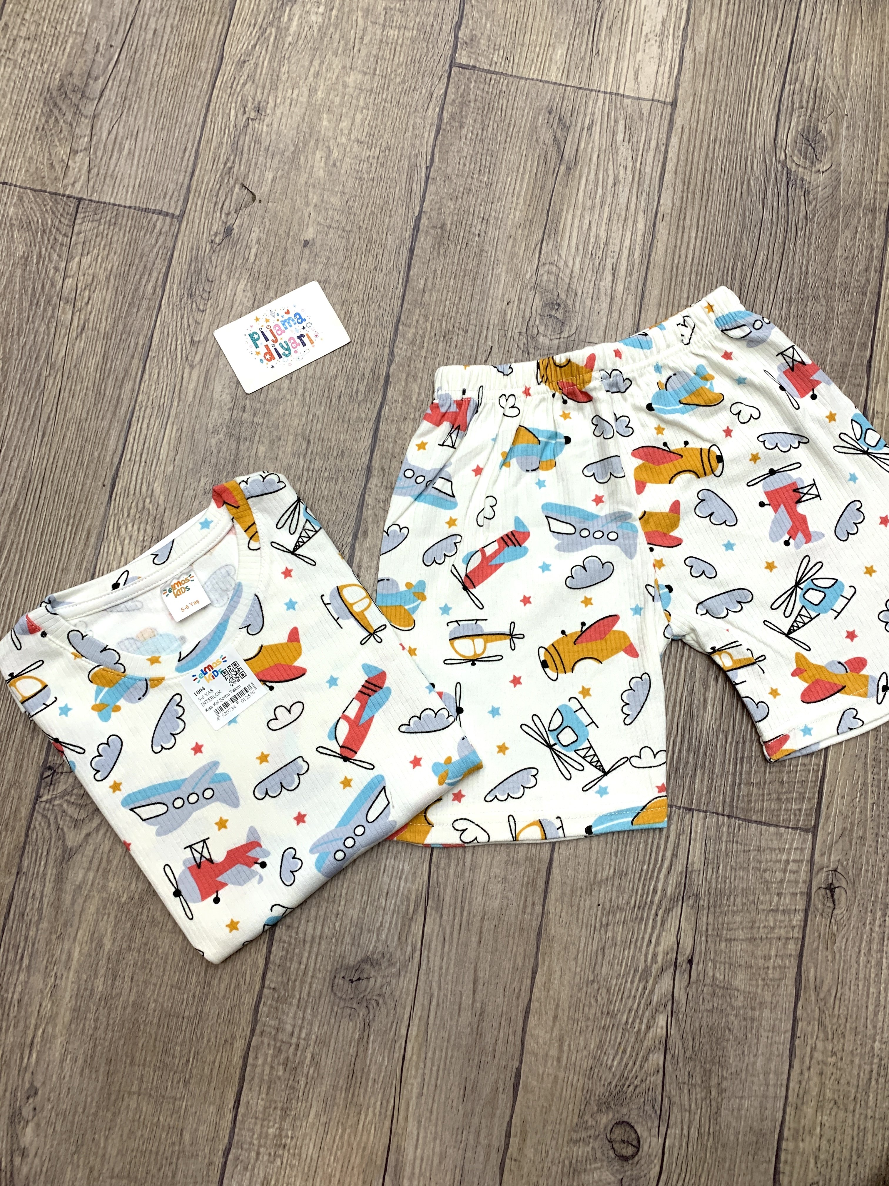 Elmas Kids Erkek Çocuk Şortlu Pijama Takım 013