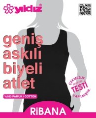 Yıldız Kadın Biyeli Geniş Askılı Atlet 2038