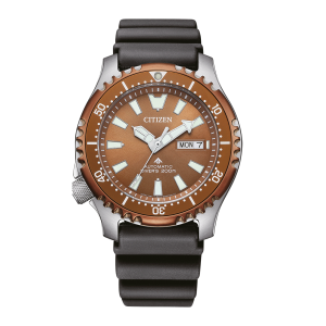 Citizen NY0164-65XE Erkek Dalgıç Saati – Otomatik Mekanizma, Bronz Bezel, 200M Su Geçirmezlik