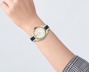 Lee Cooper LC07139.120 Kadın Kol Saati | Gold-Lacivert Zarafeti
