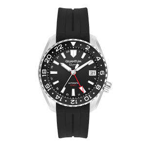 Quantum QMG1105.351 Erkek Kol Saati – Otomatik GMT, 20 ATM, Safir Cam, Siyah Sportif Tasarım