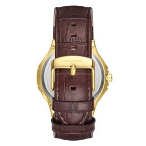 Lee Cooper LC08108.134 Erkek Kol Saati | Altın Kasa, Kahverengi Deri Kordon, Quartz Mekanizma