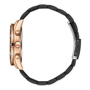 Lee Cooper LC08101.450 Siyah Kadranlı Rose Altın Çerçeveli Çelik Erkek Kol Saati