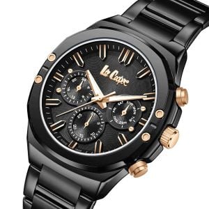 Lee Cooper LC07991.650 Erkek Kol Saati – Siyah ve Rose Gold Detaylı, Multifonksiyon Quartz Mekanizma