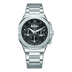 Lee Cooper LC07991.350 Erkek Kol Saati – Siyah Kadran, Gümüş Çelik Kasa, Multifonksiyon Quartz Mekanizma