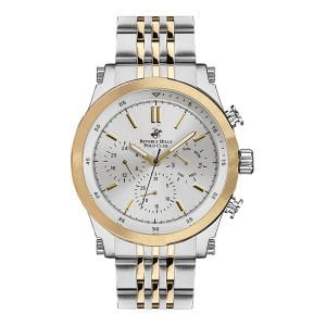 Beverly Hills Polo Club BP3142X.330 Erkek Kol Saati – Silver Gold Çelik Kasa ve Kordon, Multifonksiyon Quartz Mekanizma