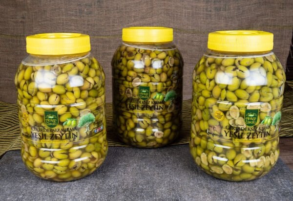 Nizip Kırma Çekirdeksiz Yeşil Zeytin 4500 cc Bidon X 3 Adet