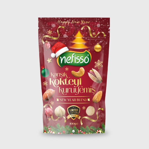 Yılbaşı Hatırası Özel Çerezi - Karışık Kokteyl Kuruyemiş 400 g