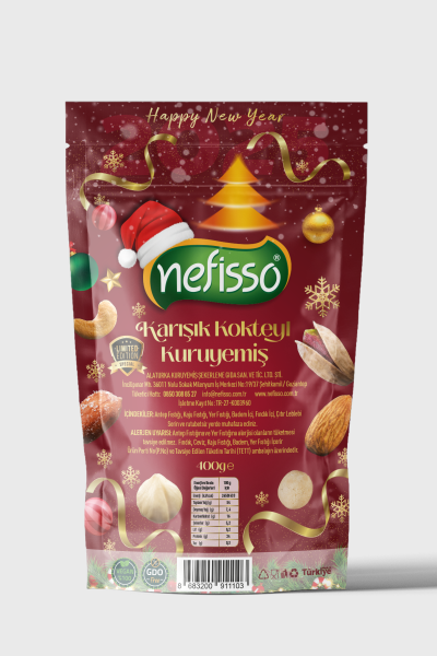 Yılbaşı Hatırası Özel Çerezi - Karışık Kokteyl Kuruyemiş 400 g