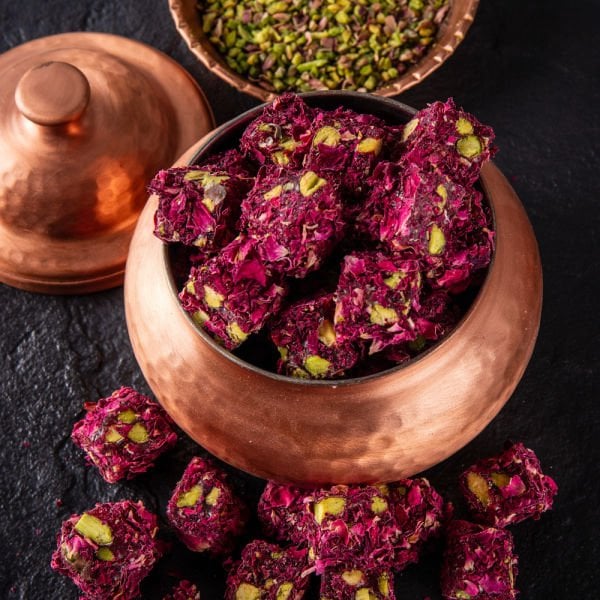 Antep Fıstıklı Gül Yapraklı Çifte Kavrulmuş Lokum 250 g