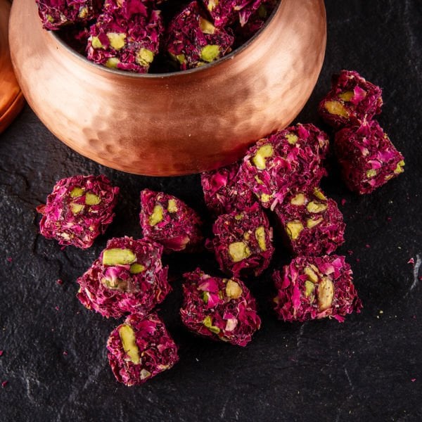 Antep Fıstıklı Gül Yapraklı Çifte Kavrulmuş Lokum 250 g