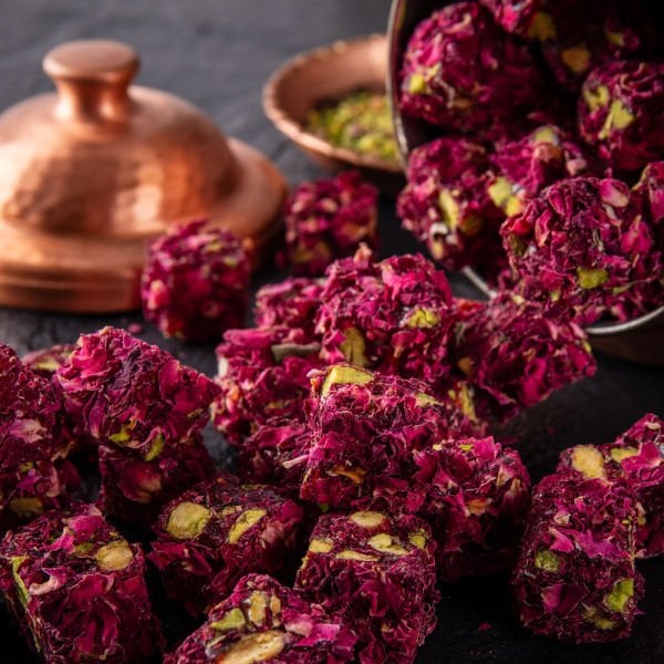 Antep Fıstıklı Gül Yapraklı Çifte Kavrulmuş Lokum 250 g