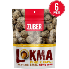 Lokma Fındık Kaplı Fıstık Ezmeli Meyve Topu 96g X 6 Paket