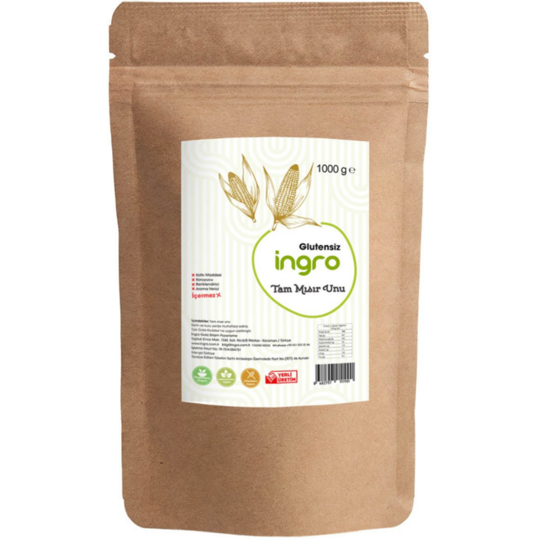 Glutensiz Tam Mısır Unu 1 kg