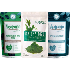 Karnıyarık Otu Tozu-Matcha Tozu-Spirulina Tozu (Süper Besinler Seti)