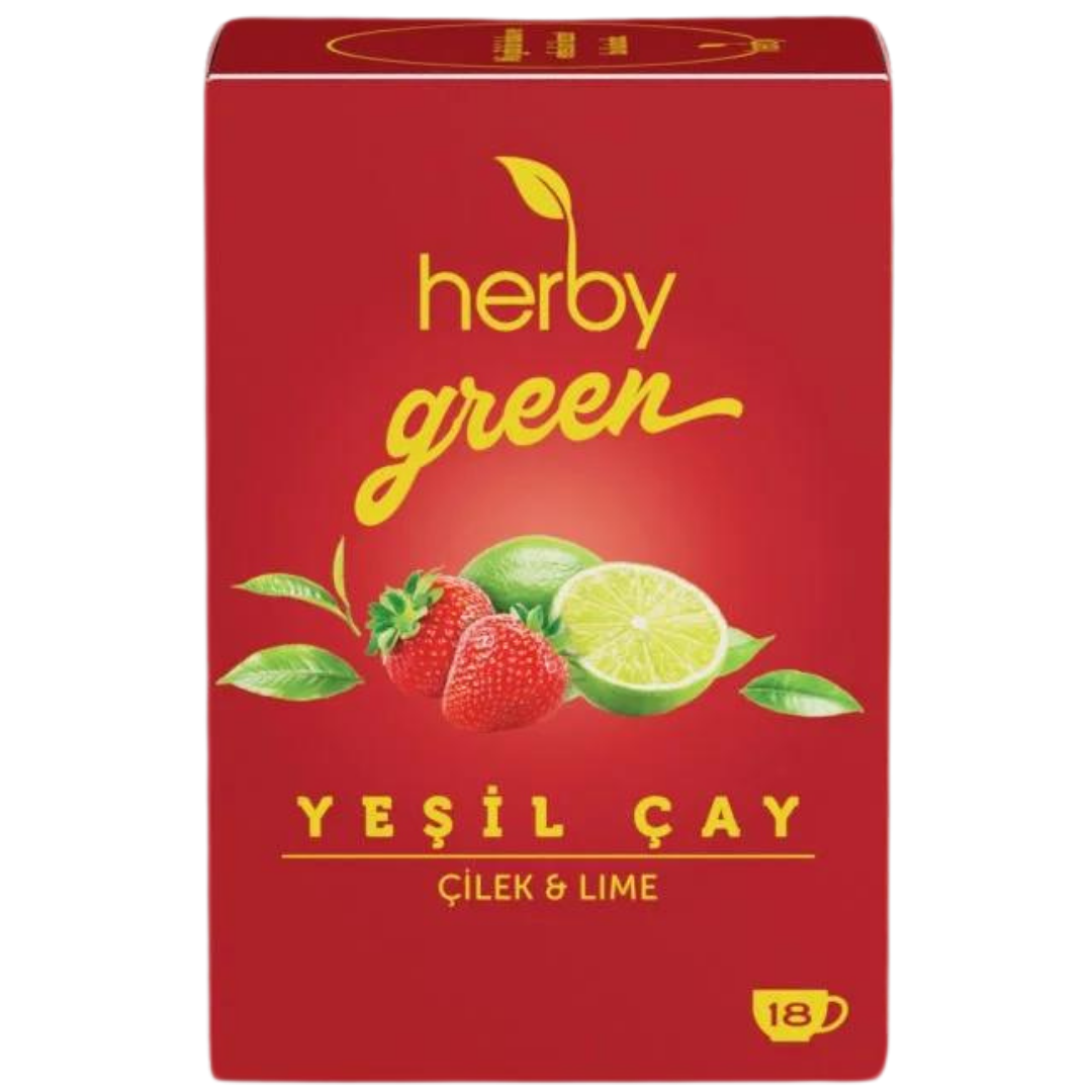 Herby Yeşil Çay (Çilek ve Lime)